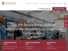 Tablet Screenshot of leonardo-group.com
